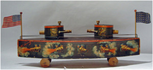 双炮塔监视器玩具由W.S. Bliss玩具公司