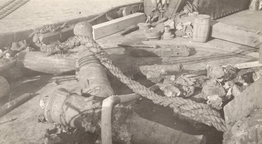 1934年从约克河打捞物品。