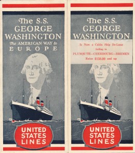 SS George华盛顿，美国行小册子（1）