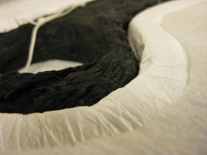 在乙胺泡沫和藏物之间可以看到特卫强内衬。