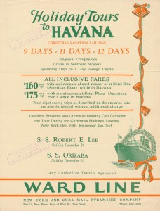 Ward Line Holiday Tours to Havana广告(1)