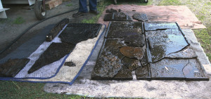 在这里，你可以看到碎片从钻石板的三个部分布局在他们原来的方向。