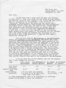 Page 1来自Fran Ducoin的字母到E.W. Peterkin，MS390，系列6.1