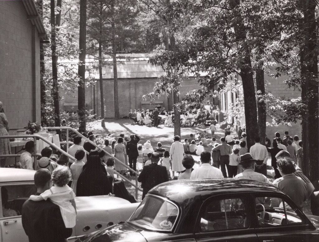 July 1963 Concert being held in the courtyard
