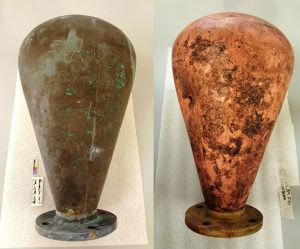 右舷沃辛顿泵空气瓶处理前后照片