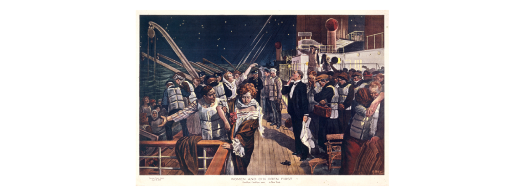 穿着救生衣的人