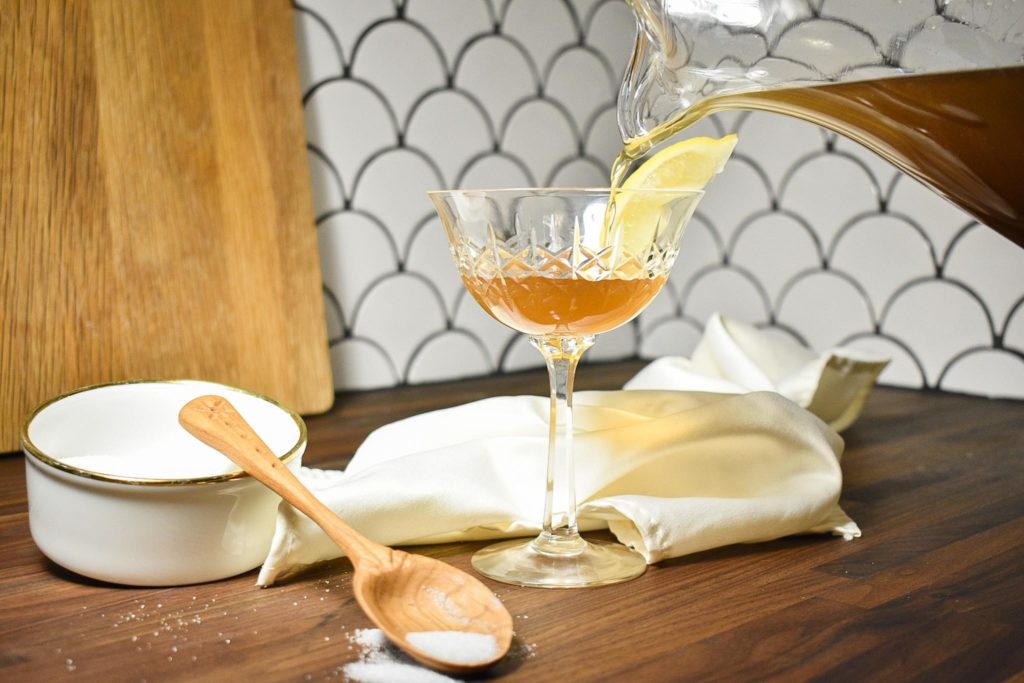 glass filled with alcohol