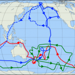 詹姆斯·库克三次航行的地图